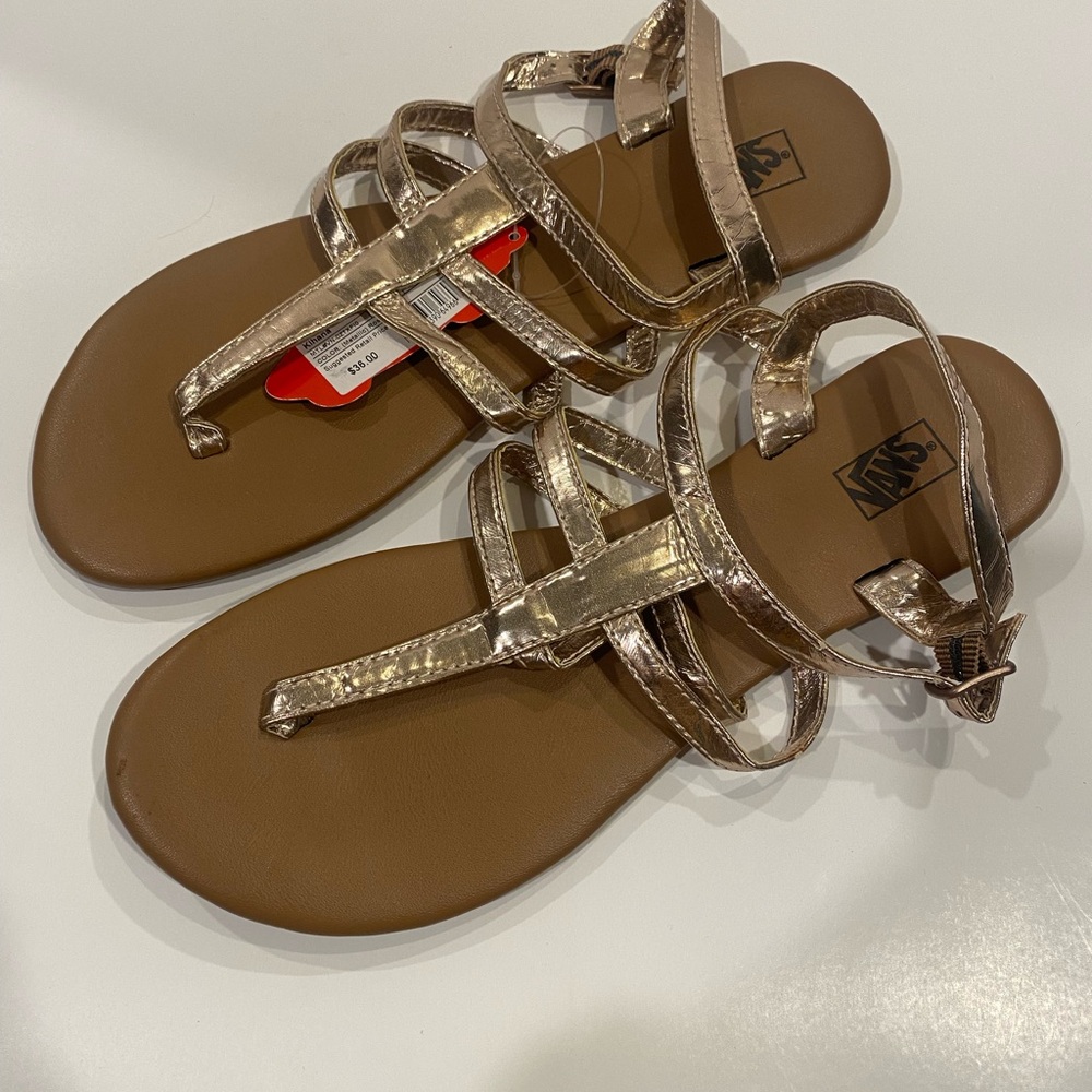 Vans Women's Metallic Gold Sandals